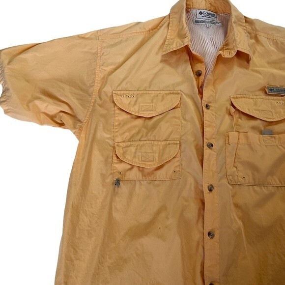 Columbia PFG Performance Fishing Gear Large Utility Shirt Short Sleeve - Picture 3 of 14